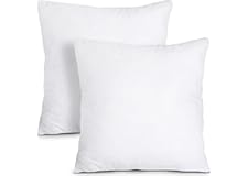 Utopia Bedding Throw Pillows Insert (Pack of 2, White) - 18 x 18 Inches Bed and Couch Pillows - Indoor Decorative Pillows
