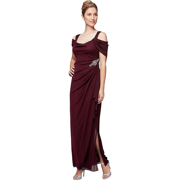 white christmas dresses BABARONI Spaghetti Straps Ruched Long Dress with Ribbons Dusty Blue, Dusty Blue / US0 main image 0