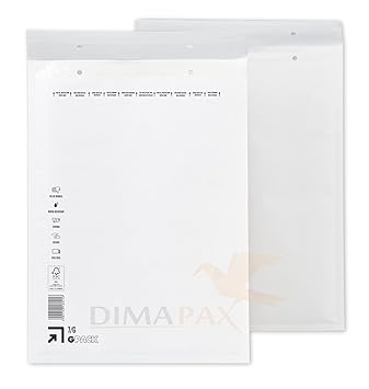 50 x Luftpolstertaschen Gr. G/7 (250x350 mm) DIN A4+ C4 WEISS - Marken-Qualität von OfficeKing®