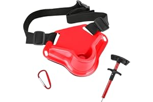 SAN LIKE SANLIKE Fishing Belt 2PCS Adjustable Fishing Fighting Hook Remover Set Deep Sea Gear, Tackle Boat Fishing Rod Belt Holder