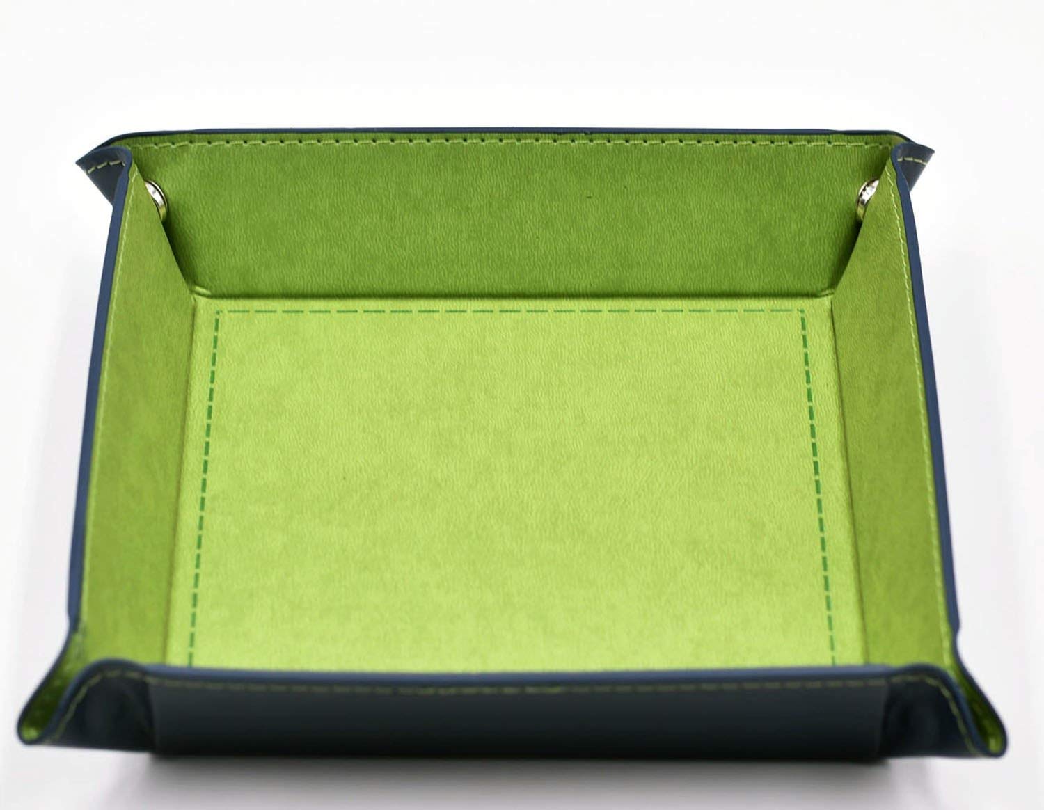 Folding Dice Tray - Mini Leather Dice Holder Game Rolling Tray for Dice Rolling Versatile Storage for Dice and Small Items