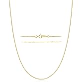 Gacimy Gold Box Chain for Women, 14K Gold Over 925 Sterling Silver Necklace for Women