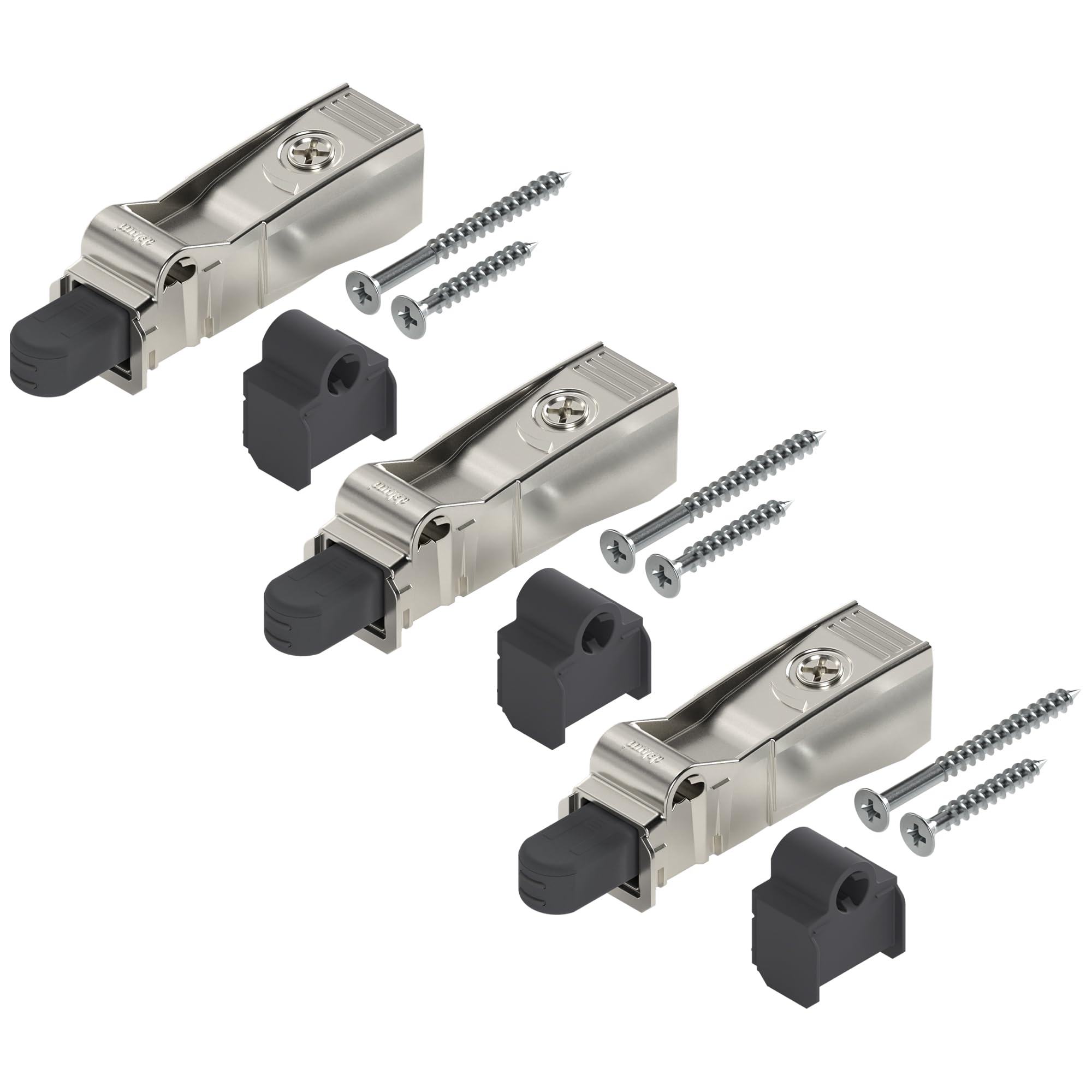 Blum 971A9700.22x3 971A BLUMOTION Cabinet Soft Close Polybag Kit for Doors, Nickel Finish (Pack of 3)