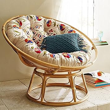 Aashi Enterprise Cane Papasan Comfortable Chair With Cushion