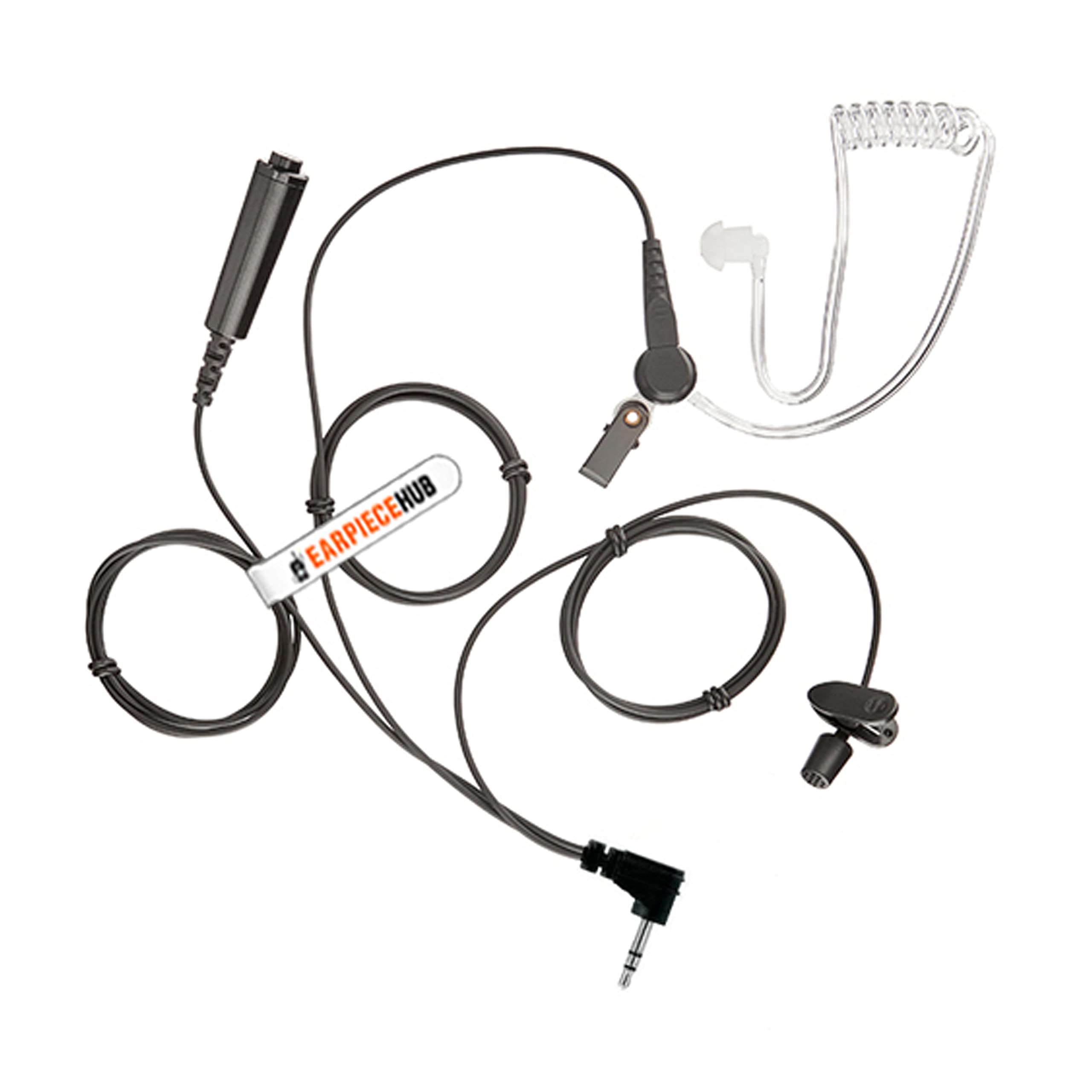 3 Wire Covert Acoustic Earpiece Headset compatible with Motorola 1 Pin Radio Two Way Radio