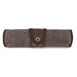 TOURBON Waxed Canvas Tool Roll Up Bag, 25-Pocket