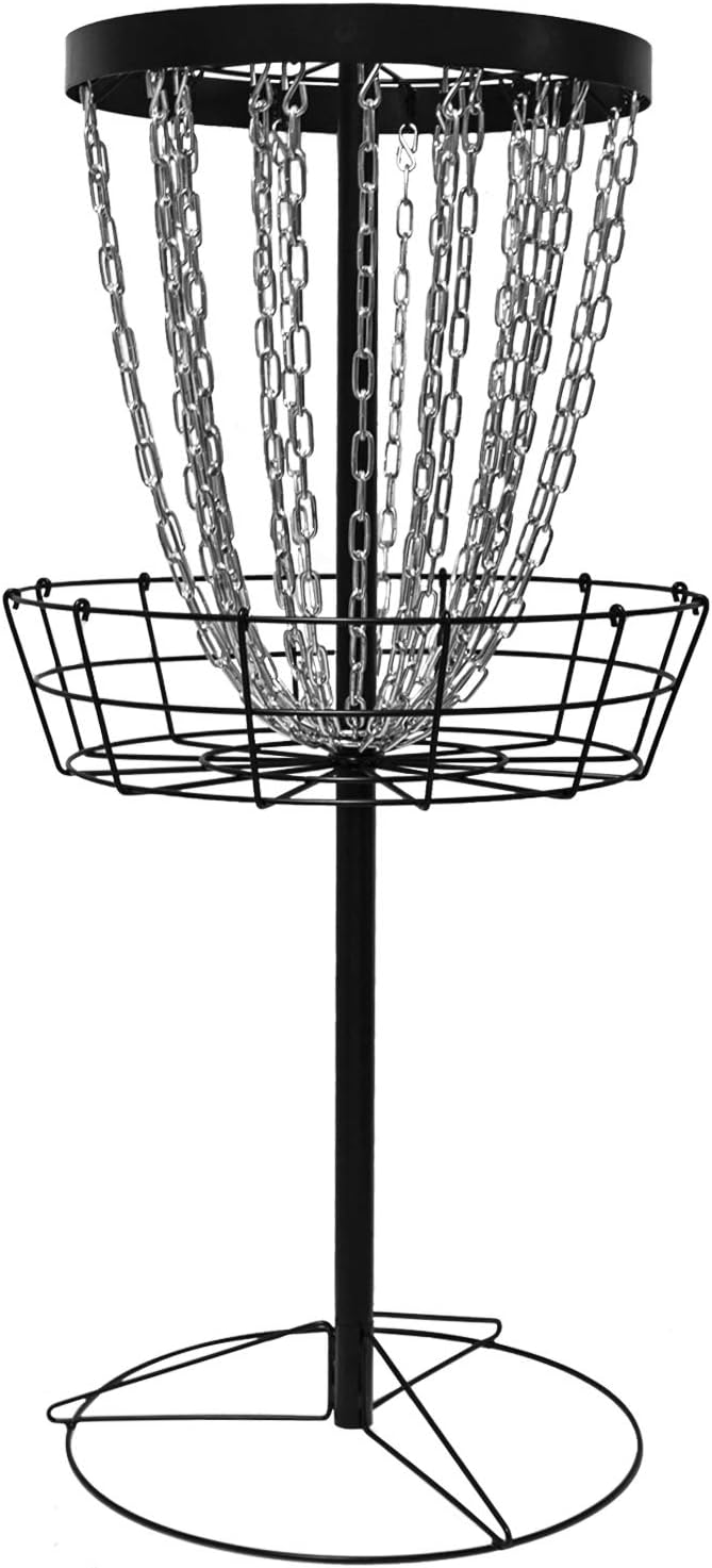 Disc Golf Basket Target Pro 24 Chains Portable Metal