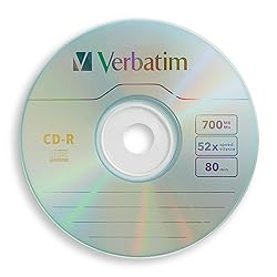 Verbatim CD-R Blank Discs 700MB 80 Minutes 52x