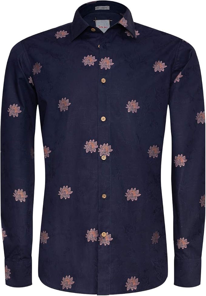 Signum Exklusives blaues ICON Hemd mit Fil Coupé Effekt Dunkelblau Slim Fit Amazon.de Signum Exklusives blaues ICON Hemd mit Fil Coupé Effekt Dunkelblau Slim Fit Amazon.de