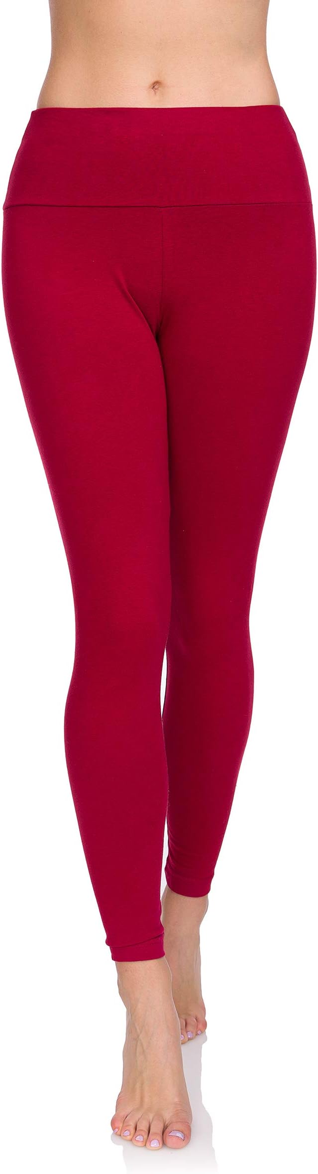 SOFTSAIL High Waisted Womens Leggings Tummy Control Soft Cotton Pants LWP