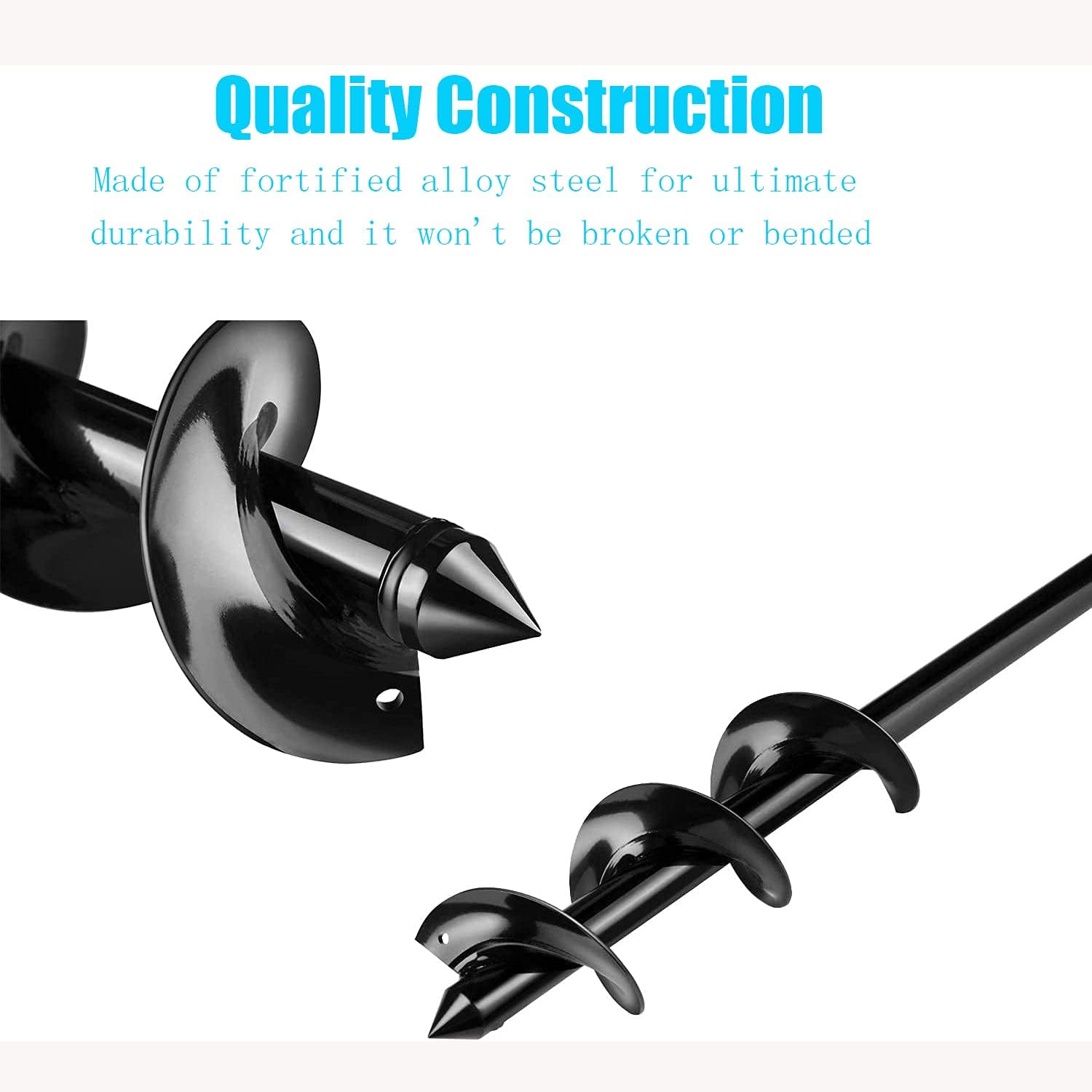 4“ X25”Auger Drill Bit for Planting, Garden Spiral Hole Drill Planter, Plants Drill bit for 3/8” Hex or Larger Drill: Kitchen & Dining