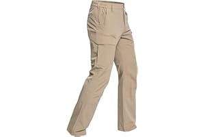 CARWORNIC Men's Quick Dry Tactical Hiking Pants Flex Water Resistant Lightweight Outdoor Fishing Cargo Work Pants 9 Pockets