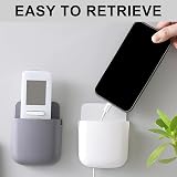 Onezebra Remote Control Holder 3 Pack Self Adhesive Wall Storage White Pink Blue view 6