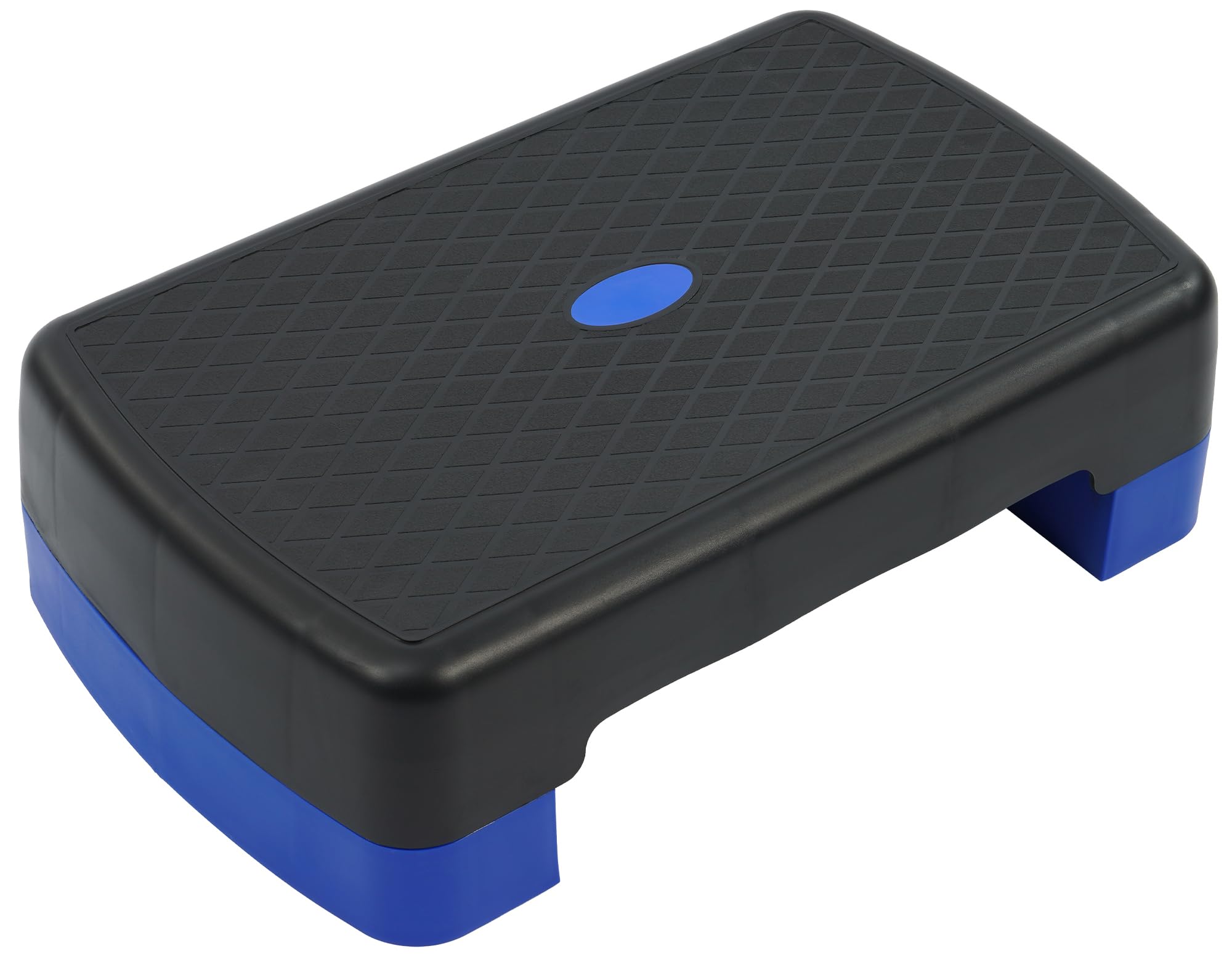 Photo 1 of Fitvids 18" Workout Aerobic Stepper Step Platform with 2 Risers, Lightweight Portable Step Up Platform Trainer, Adjustable Height 3.2’’ 5.5’’ for Home Gym, Black and Blue