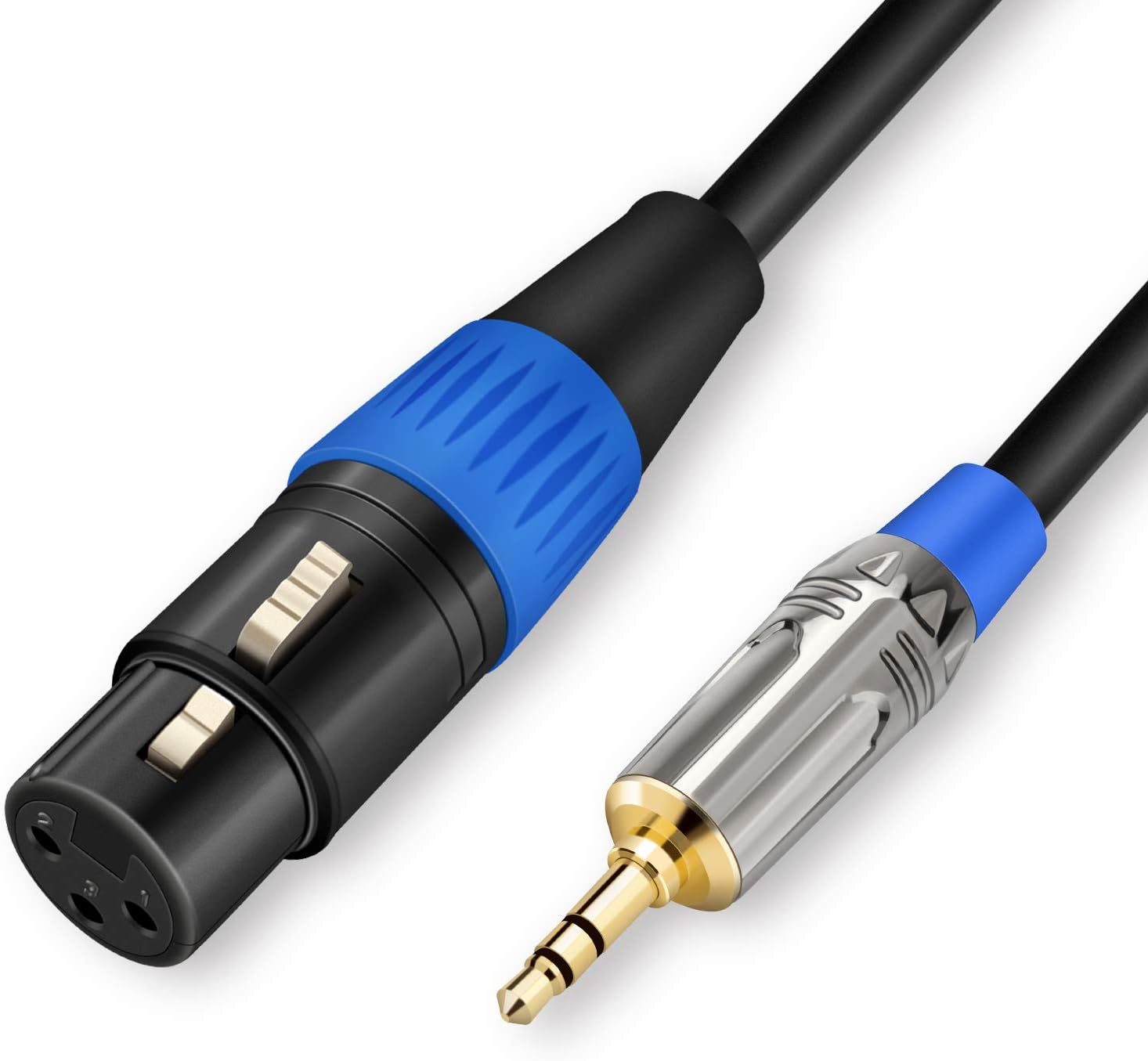 Female XLR Unbalanced Cable, 3.5mm to Female XLR to JOLGOO Feet 6.6