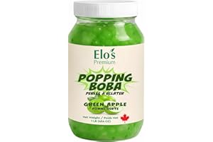 Popping Bubble Tea Pearls 1lb (Green Apple Flavour) For Bubble Tea| DIY Marble Size Pearls Bursting Balls| Right Taste And Te