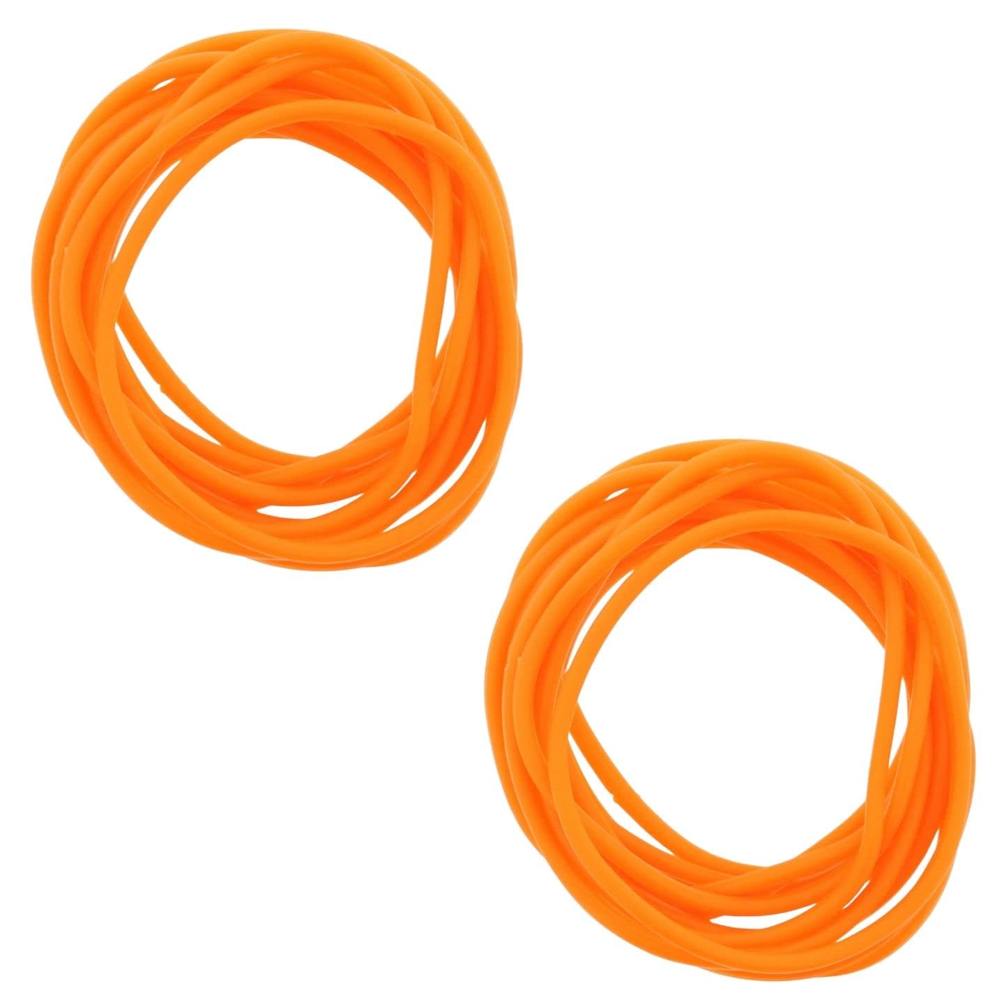 Topkids Accessories 24pc Gummy Bracelets Rubber Bangles Kids Party Bag Favour Fillers Jelly Jewellery Wrist Bands 80s Neon 90s Fancy Dress Fashion Wristbands (Neon Orange) โ image 1