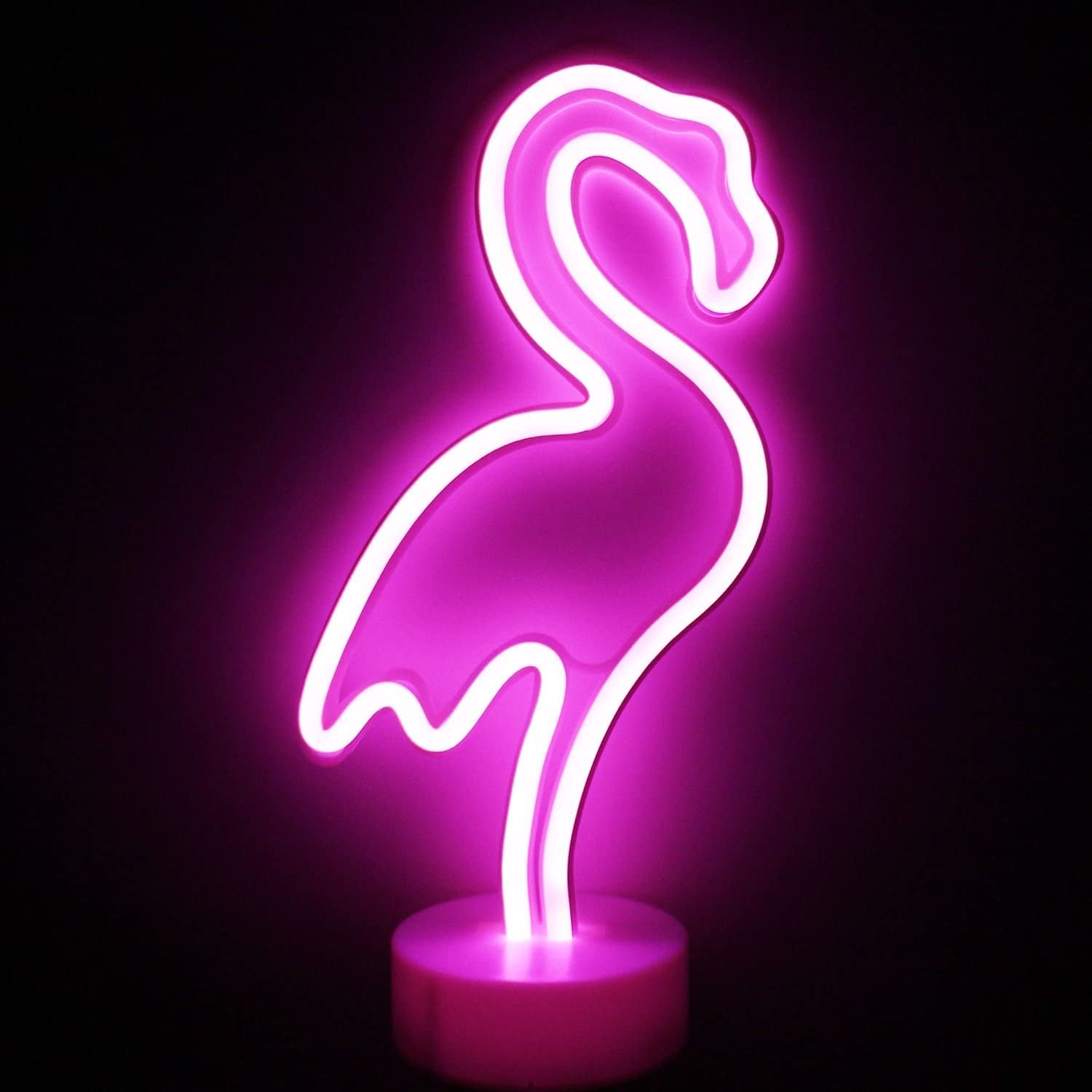 PRĀNA LIFÉ LED Decorative Pink Neon Flamingo Light with Base | Ideal for Living Room or Bedroom Table | Art Decor for Baby Room Child Party Gifts for Kids