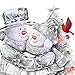 Bradford Exchange Thomas Kinkade Crystal Snowman Musical Sculpture with Color Changing Lights by The