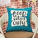 Fjfz Good Vibes Only Motivational Sign Décor Inspirational Quote Decoration Cotton Linen Home Decorative Throw Pillow Case Cushion Cover with Words for Sofa Couch, Teal and Turquoise, 18