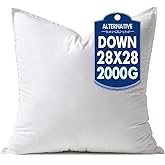 MIULEE 28x28 Down Alternative Pillow Insert Euro Decorative Throw Pillow 28 x 28 Inch Body Bed Sleeping Ultra Soft Fluffy Form for Sofa Couch Bed
