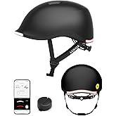Lumos Nyxel Smart Bike Helmet, Customizable Front and Back LED Lights with Turn Signals, 360° Visibility App Controlled Comfortable & Lightweight Skateboard Urban Helmet for Adults, Men Women