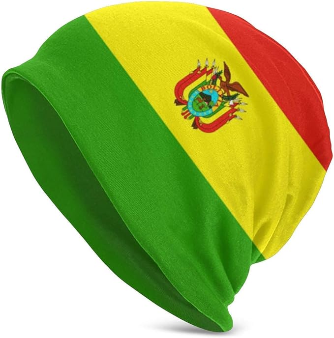 Gorro de Lana para Hombre con Bandera de Bolivia, Gorro de Punto, Sombreros Suaves y cálidos Gorro de Lana para Hombre con Bandera de Bolivia, Gorro de Punto, Sombreros Suaves y cálidos