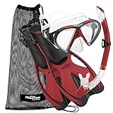 Phantom Aquatics Speed Sport Mask Fin Snorkel Set with Mesh Bag, Adult