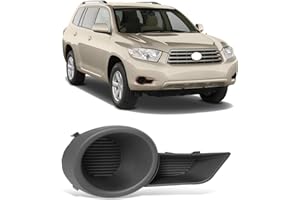 Adzfel Compatible with Toyota Highlander Fog Light Cover 2008 2009 2010, Replace for 81481-0E040 Front Right Passenger Side Fog Lamp Bezel Replacement,W/O Light Hole Highlander Fogs Lamp Cover - Right