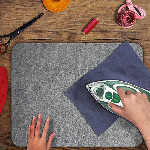 ZOMONETI Wool Ironing Mat 17" x 13.5", 100% New Zealand Wool, Ironing Mat for Quilt, Sewing, Quilting Supplies and Accessories