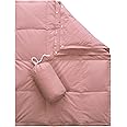 zzlamb Puffy Down Camping Blanket Water-Repellent, Down Throw Travel Blanket Portable for Outdoor, Light Warm Quilt for Couch Plane Car Theater Stadium Picnic RV Backpacking Hammock
