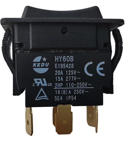 TSNUPGOHXW KEDU HY60E 4 Pins 20A 125V/250V 2HP Industrial On Off