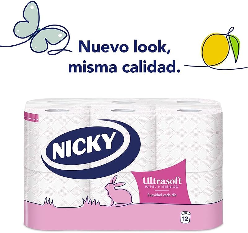 Ultrasoft, 12 Rollos de Papel Higiénico, 2 Capas