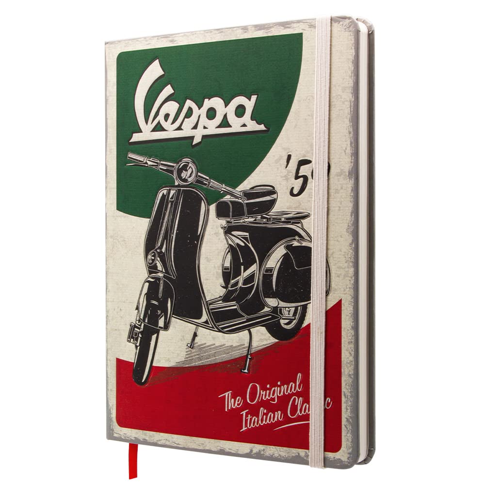 Nostalgic-Art Retro Notebook A5 Vespa - The Italian Classic - Gift Idea for Scooter Fans Bullet Journal Dotted Vintage Design