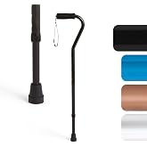 Medline Aluminum Offset Walking Cane for Seniors &amp; Adults is Portable and Lightweight for Balance, Knee Injuries, Mobility &amp; Leg Surgery Recovery