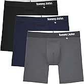 Tommy John Men’s Supima Cool Cotton Underwear, Hammock Pouch with Mid-Length 6" Inseam, Comfortable Breathable Boxer Briefs