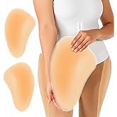 Shyyween 2 Pcs Self Adhesive Silicone Hip Pads for Women Sticky Butt Pads Hip Dip Filler Shapewear Realistic Thick Buttocks