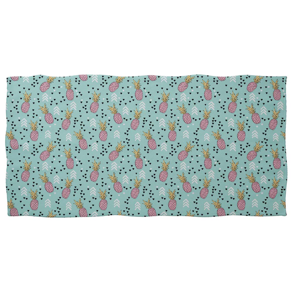Showudesigns Cotton Bath Towel/Absorbent Bathroom Towels/Soft Bath Sheet for Travel Camping Beach Gym Pool - Pineapple Polka Dot