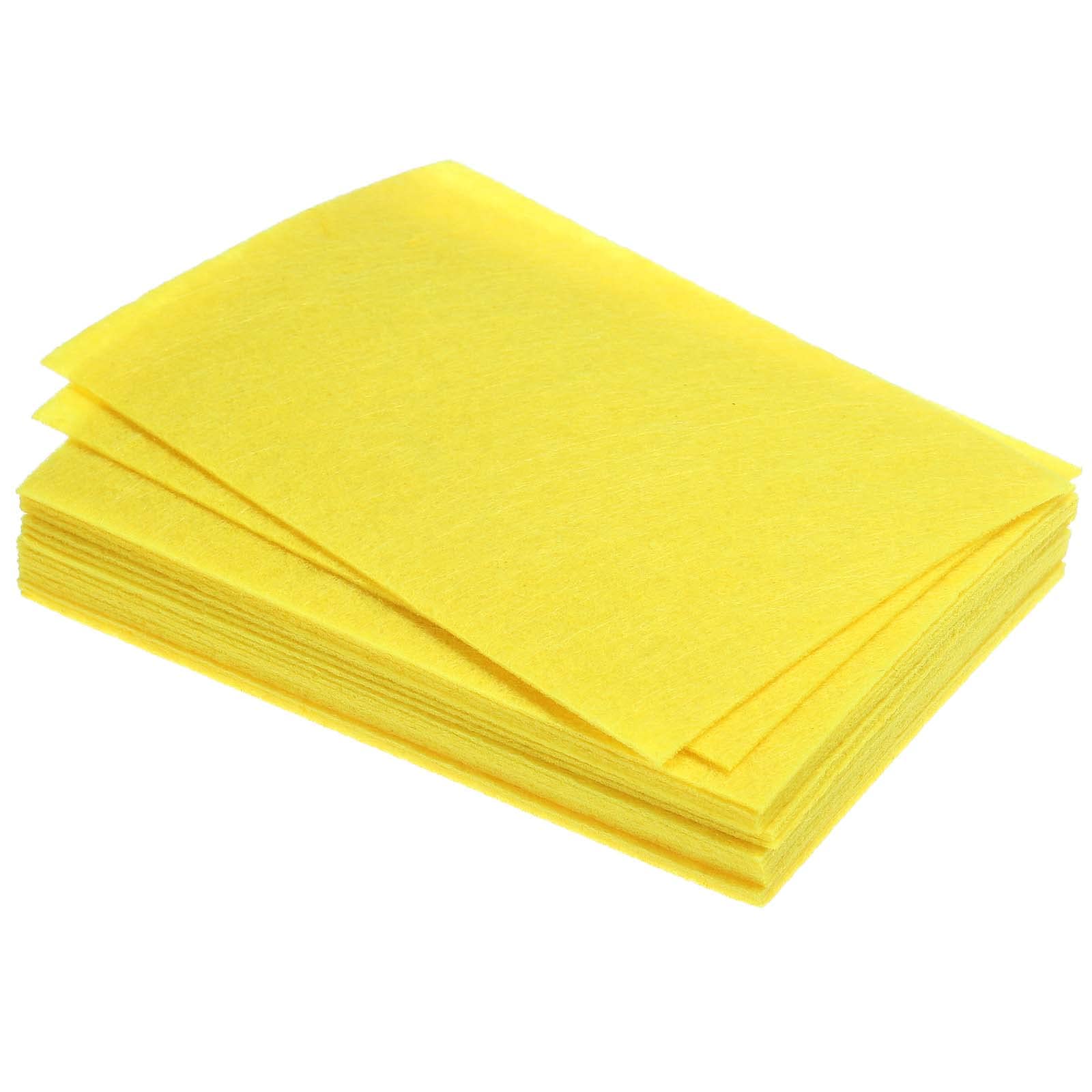PATIKIL Soft Felt Sheets Fabric Craft Sheets Light Yellow 6 Inch x 6 Inch for DIY, Hobby, Decoration Pack of 18