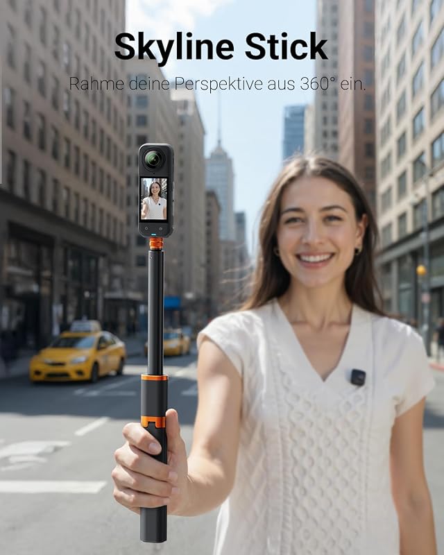 2 in1 Action Kamera Unsichtbarer Selfie Stick Stativ