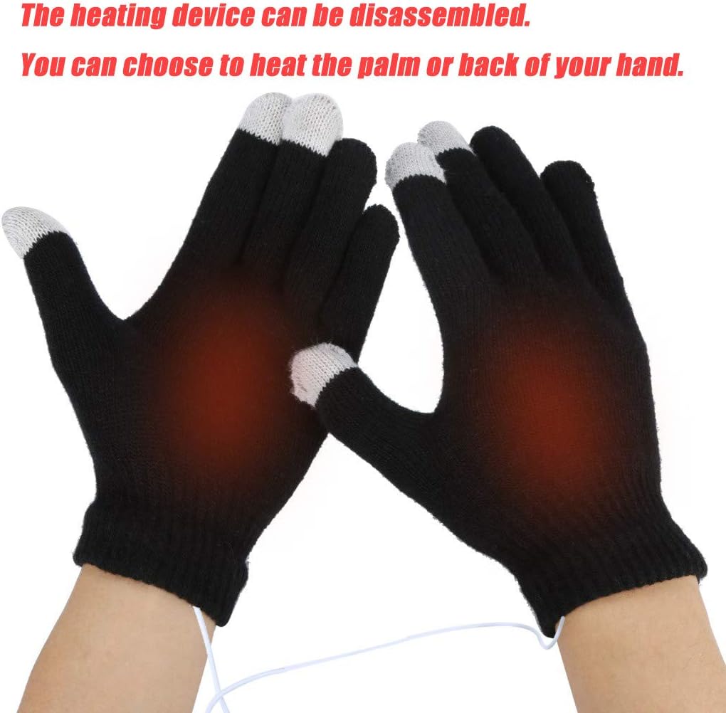 Black YunZyun Heating Gloves USB Warm Hand Heating Gloves Constant