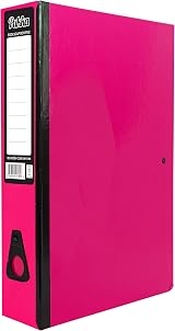 ED Pukka Pink A4 Box File with Document Clip & Push Lock 70mm Spine