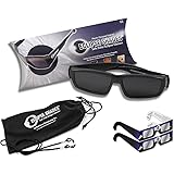 Rainbow Symphony Plastic Solar Eclipse Glasses in a Variety of Styles, CE & ISO Certified, Made in USA, Bonus 2 Paper Glasses