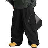 GSOU SNOW Mens Baggy Snowboard Pants Womens Snow Pants Loose Waterproof Ski Pants for Skiing