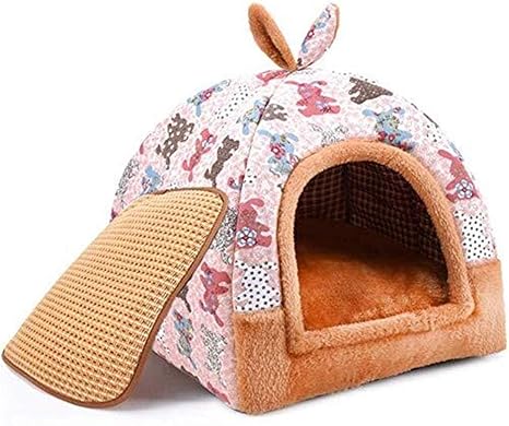 Amazon Co Jp Ying Cc 犬小屋 室内犬のベッド 厚く暖かい猫の巣 ソフト洗える犬小屋 犬小中 E S ホーム キッチン