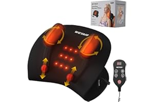 weyais Neck Massager Pillow, Neck and Shoulder Relaxer with Heat, 3 Modes and Strengths, Neck Massager for Pain Relief Deep Tissue, Remote Control, Gift for Women Men Parents Christmas,Black