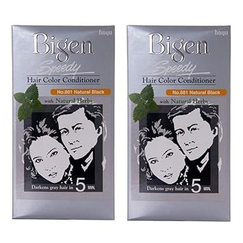 Bigen Speedy Hair Color, Natural Black 881 (40g + 40g) 2 Pc Combo Pack Offer