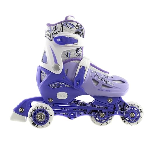 Inlineskates, Rollschuhe für Kinder, 2 in 1, größenverstellbar NJ 0320 A Nils Extreme