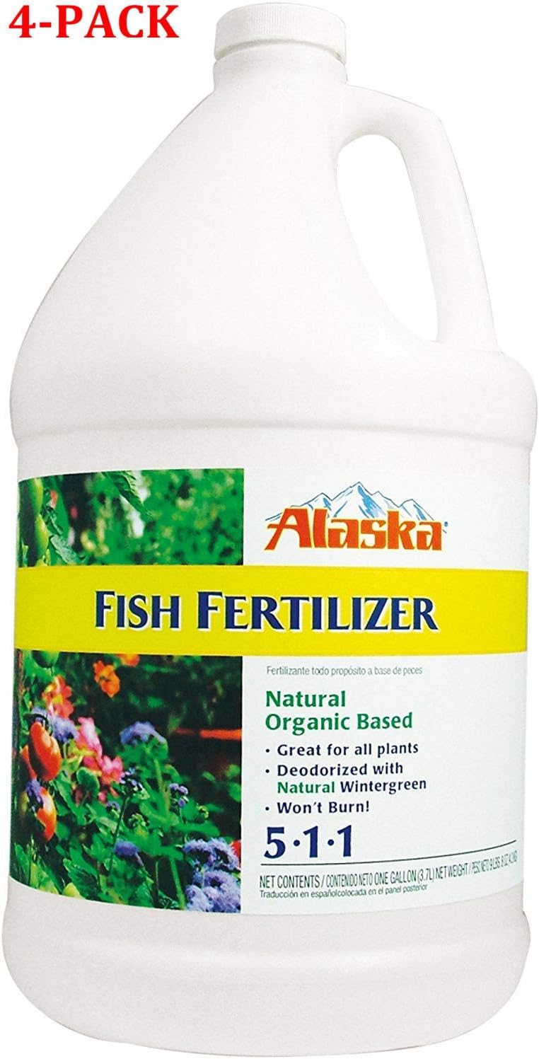 Fish Emulsion Fertilizer 5-1-1 Concentrate (1 Gallon (4-Pack))