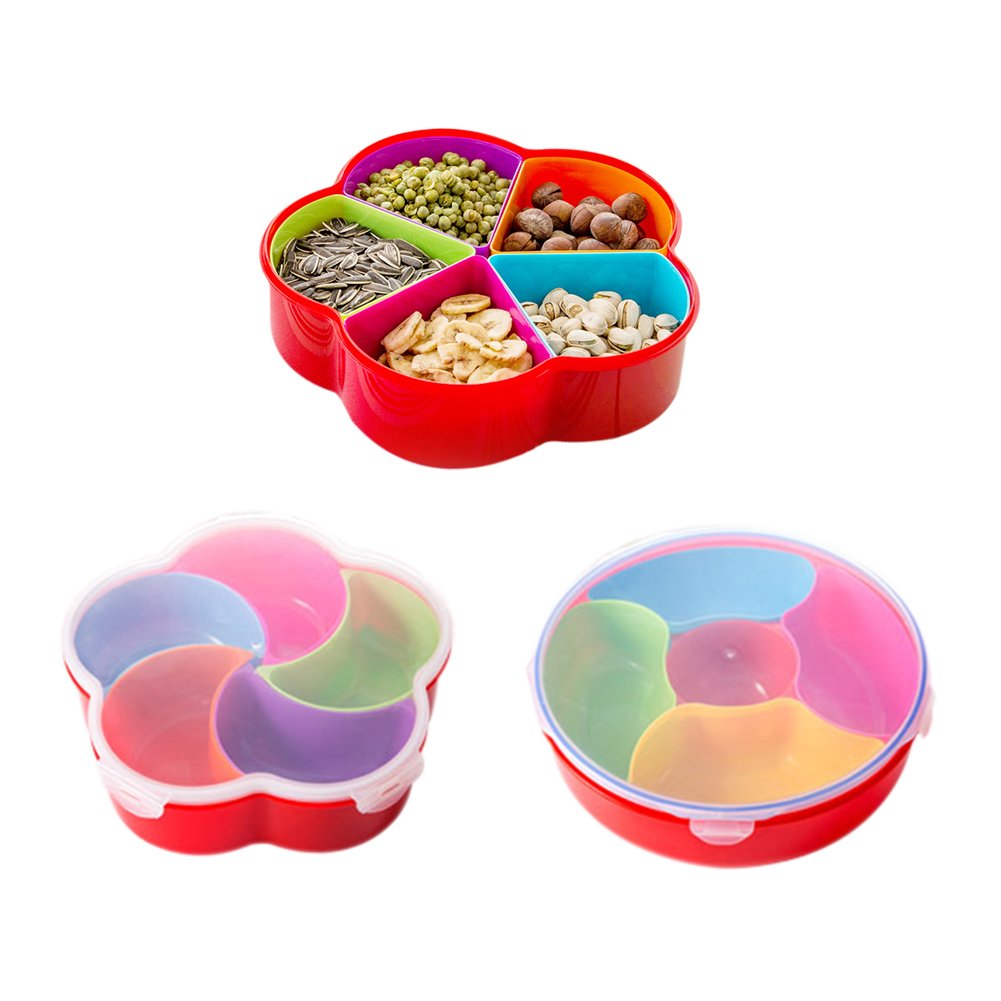 BoodTag Plastic Food Storage Container with Lid Snacks Boxes Dispenser